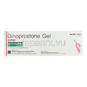 プリミプロスト Primiprost , ジノプロストン 0.5%ジェル (Brassica Pharma) 箱