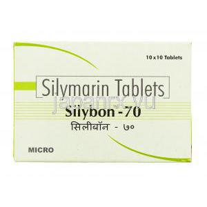 シリボン Silybon, プロヘップ ジェネリック, シリマリン 70mg 錠 (Micro Labs) 箱