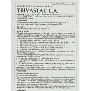 トリバスタルL.A. Trivastal L.A., ピリベジル 50mg (Serdia) 情報シート1