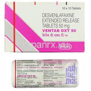 ベンタブDXT Ventab DXT, プリスティーク,  デスベンラファキシン 50mg 錠 (Sun Pharma)
