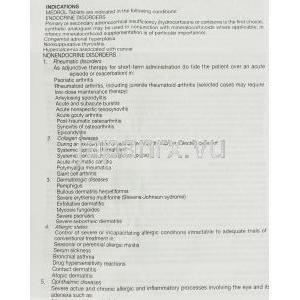 メドロール Medrol, メチルプレドニゾロン16mg 錠 (Pfizer) 情報シート3