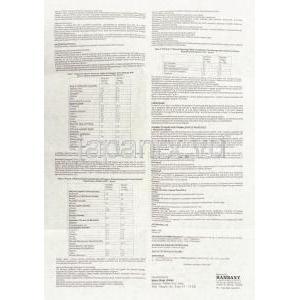 アプリリーフ Aprelief, イメンド ジェネリック, アプレピタント 125mg （1カプセル）＋80mg（2カプセル）,  カプセル (Ranbaxy) 情報シート2