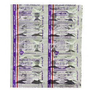 ベトネラン Betnelan, リンデロン ジェネリック, ベタメタゾン 0.5mg 錠 (GSK) 包装