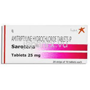 アミトリプチリン塩酸（トリプタノールジェネリック）, サロテナ Sarotena　25mg 錠 (Lundbeck)