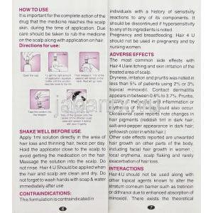 ヘアフォーユー Hair4u ミノキシジル・アミネキシル配合5% 頭皮外用液　(Glenmark) 情報シート3