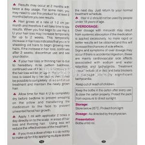 ヘアフォーユー Hair4u ミノキシジル・アミネキシル配合5% 頭皮外用液　(Glenmark) 情報シート4