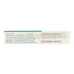 アシビル Acivir, ゾビラックス ジェネリック, アシクロビル 眼軟膏 (Cipla) 成分