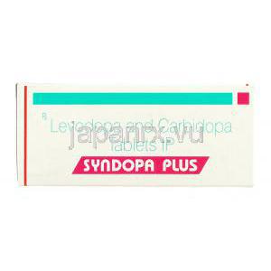 シンンドーパ・プラス Syndoopa Plus, レボドパ・カルビドパ・配合100mg/25mg 錠 (Sun Phrma) 箱
