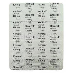 ゼニカル,  オーリスタット 120mg カプセル (ロシェ社・トルコ) 箱裏面