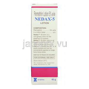 ネダックス-5 Nedax-5, ペルメトリン（パーメトリン） 5% x 40gm ローション (GSK) 成分