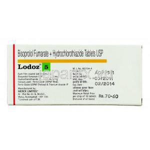 ロドズ Lodoz, ジアック ジェネリック, 5mg 錠 (Merck) 成分
