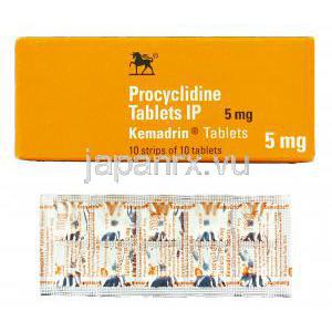 ケマドリン Kemadrin, プロシクリジン 5mg 錠 (GSK) 包装