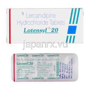 ロテンシル Lotensyl, レルカニジピン塩酸塩, 20mg 錠 (Sun Pharma)