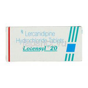 ロテンシル Lotensyl, レルカニジピン塩酸塩, 20mg 錠 (Sun Pharma) 箱