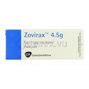 ゾビラックス Zovirax, アシクロビル 3% x 5gm 眼軟膏 (GSK) 箱