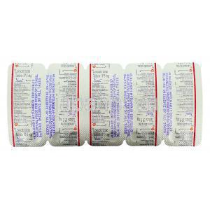 ボゼット Vozet , レボセチリジン塩酸塩 5mg 錠 (GSK) 包装裏面