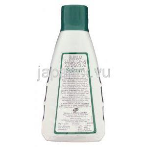 セルサン Selsun, セレニウム硫化物 62.5% x 60ml シャンプー （ファイザー社）ボトル 裏面