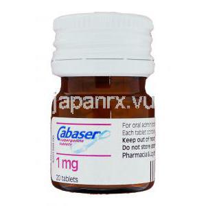 カバサール Cabaser, カベルゴリン 1mg 錠 (Pharmacia Upjohn) ボトル