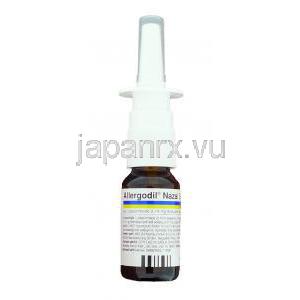 アレルゴディル Allergodil, アゼラスチン140mcg 鼻スプレー (Meda Pharam) ボトル