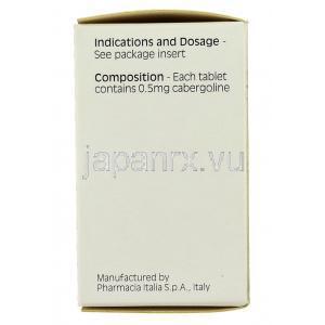 ドスティネックス Dostinex （カバサール ジェネリック）  カベルゴリン 0.5mg 錠 （ファイザー社
