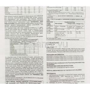 ソルバス Rosuvas, クレストール ジェネリック, ロスバスタチン 5mg 錠 (Ranbaxy) 情報シート7
