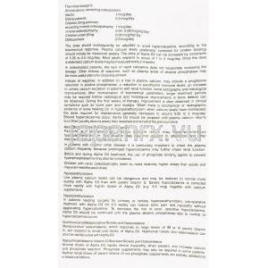 アルファD3 Alpha D3, アルファカルシドール 0.25mcg カプセル (GSK) 情報シート3