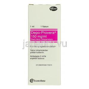 デポプロベラ Depo-Provera, メドロキシプロゲステロン 150mg 注射 (ファイザー社) 箱