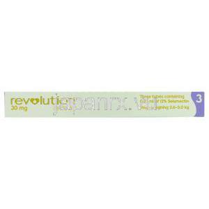 レボリューション （2.6 kg -5 kg犬用） 12% セラメクチン30mg  (Pfizer) 包装