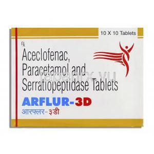 アルファー3D Arflur-3D, アセクロフェナク・アセトアミノフェン・セラチオペプチダーゼ配合