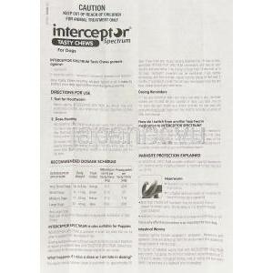 インターセプター スペクトラム 味付き　チュアブル錠 23mg 228mg (大型犬 22-45kg) (Novartis) 情報シート1