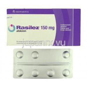 ラジレス Rasilez,  アリスキレン Aliskiren 150mg (Novartis)