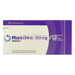 ラジレス Rasilez,  アリスキレン Aliskiren 150mg (Novartis) 箱