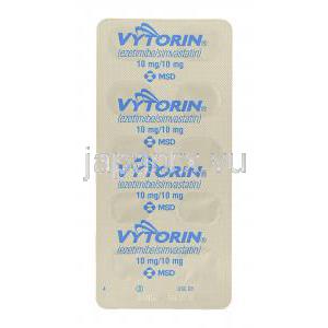 バイトリン, シンバスタチン, エゼチミベ 10mg/ 10mg 錠 (MSD) 包装裏面