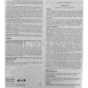 メルファラン, メルファラン Melphalan 2mg 錠 (Natco) 情報シート1