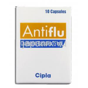 アンチフル, リン酸オセルタミビル （タミフル ジェネリック） 75mg カプセル (Cipla) 箱
