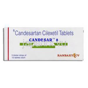 カンデサール Candesar (ブロプレス ジェネリック) カンデサルタン 8mg 錠 (Ranbaxy) 箱