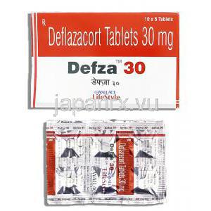 デフザ Defza, カルコート ジェネリック, デフラザコート 30mg 錠 (Wallace) 包装