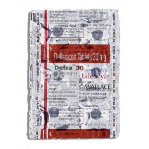 デフザ Defza, カルコート ジェネリック, デフラザコート 30mg 錠 (Wallace) 包装