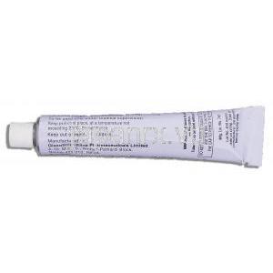 フルチベート  Flutivate, プロピオン酸フルチカゾン 0.005 % x 20gm 軟膏 (GSK) チューブ裏面