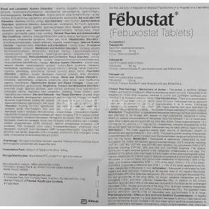 フェブキソスタット（ウロリック ジェネリック）, フェブゾスタット Febuxostat 80mg 錠 (Abott) 情報