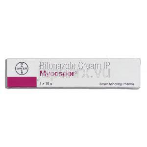 マイコスポール Mycospor, ビホナゾール（ビフォナゾール） クリーム (バイエル社) 箱