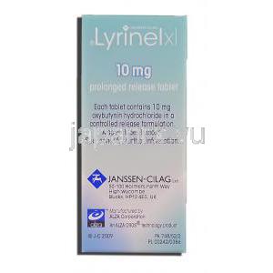 ライリネル  Lyrinel Xl, ポラキスジェネリック, オキシブチニン 10mg 錠 (Jassen-Cilag) 製造者情報