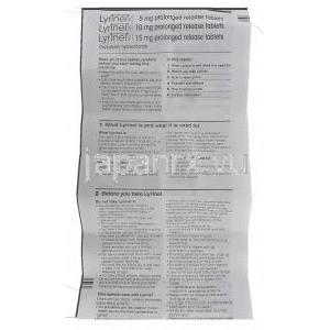 ライリネル  Lyrinel Xl, ポラキスジェネリック, オキシブチニン 10mg 錠 (Jassen-Cilag) 情報シート1