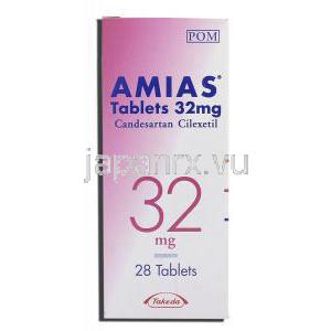 アミアス Amias, カンデサルタンシレキセチル 32mg (Takeda) 箱