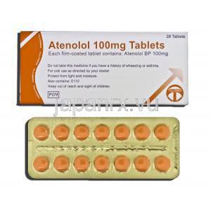 アテノロール , テノーミン ジェネリック 100mg 錠 (Tillomed)