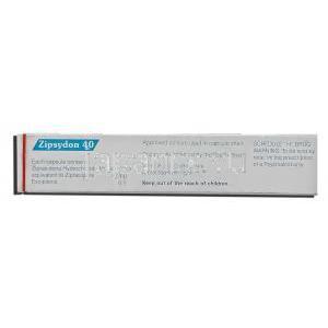 ジプシードン Zipsydon, ジオドンジェネリック, ジプラシドン 40mg カプセル (Sun Pharma) 成分