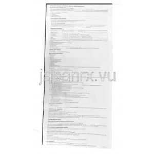 アサコール Asacol, メサラミン 400mg 錠 (Win Medicare) 情報シート2