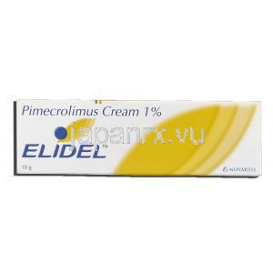 エリデル Elidel, ピメクロリムス クリーム 1% x 30gm (Novartis) 箱
