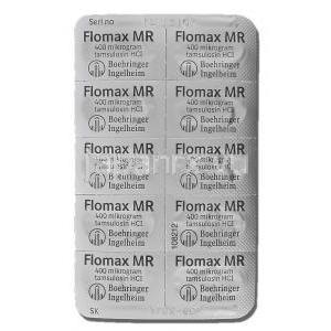 フロマックスMR, タムスロシン塩酸塩 0.4mg (Boehringer Ingelheim) 包装裏面