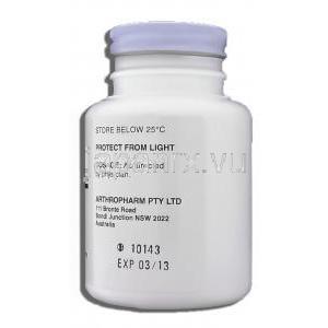 エルミロン Elmiron, 多流酸ペントサン 100mg カプセル (Arthropharm) ボトル側面